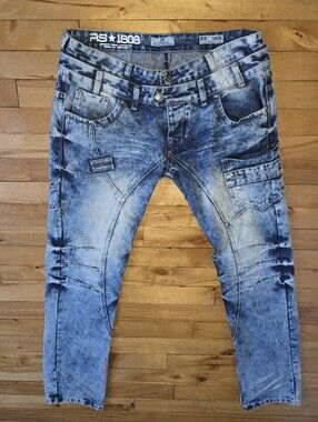 Ragstar By Marchisio Men’s  Washed Blue Cargo Jeans Sz 36